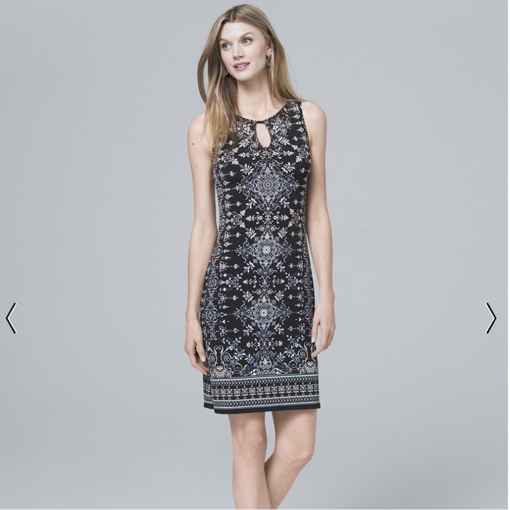 NWT WHBM Medallion-Print Knit Shift Dress